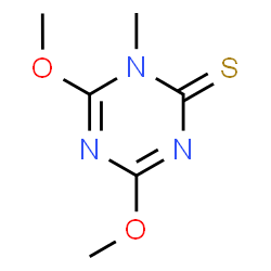 ChemSpider 2D Image | 4,6-Dimethoxy-1-methyl-1,3,5-triazine-2(1H)-thione | C6H9N3O2S