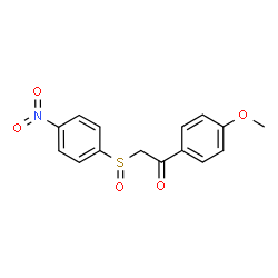ChemSpider 2D Image | 1-(4-Methoxyphenyl)-2-[(4-nitrophenyl)sulfinyl]ethanone | C15H13NO5S