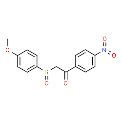 ChemSpider 2D Image | 2-[(4-Methoxyphenyl)sulfinyl]-1-(4-nitrophenyl)ethanone | C15H13NO5S