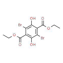 ChemSpider 2D Image | Diethyl 2,5-dibromo-3,6-dihydroxyterephthalate | C12H12Br2O6