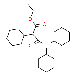ChemSpider 2D Image | Ethyl 2-cyclohexyl-3-(dicyclohexylamino)-3-oxopropanoate | C23H39NO3