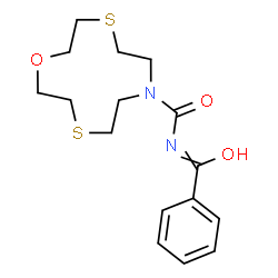 ChemSpider 2D Image | N-Benzoyl-1-oxa-4,10-dithia-7-azacyclododecane-7-carboxamide | C16H22N2O3S2