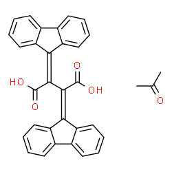 ChemSpider 2D Image | Di-9H-fluoren-9-ylidenesuccinic acid - acetone (1:1) | C33H24O5