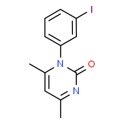 ChemSpider 2D Image | 1-(3-Iodophenyl)-4,6-dimethyl-2(1H)-pyrimidinone | C12H11IN2O