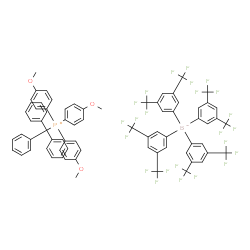 ChemSpider 2D Image | Tris(4-methoxyphenyl)(trityl)phosphonium tetrakis[3,5-bis(trifluoromethyl)phenyl]borate(1-) | C72H48BF24O3P