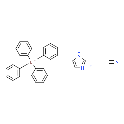 ChemSpider 2D Image | 1H-Imidazol-1-ium tetraphenylborate(1-) - acetonitrile (1:1:1) | C29H28BN3