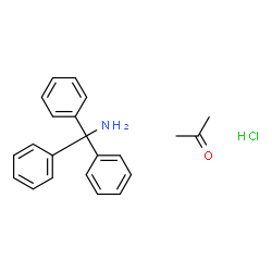 ChemSpider 2D Image | Acetone - 1,1,1-triphenylmethanamine hydrochloride (1:1:1) | C22H24ClNO