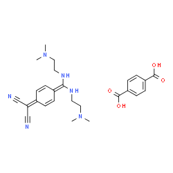 ChemSpider 2D Image | Terephthalic acid - [4-(2,10-dimethyl-2,5,7,10-tetraazaundecan-6-ylidene)-2,5-cyclohexadien-1-ylidene]malononitrile (1:1) | C26H32N6O4