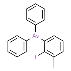 ChemSpider 2D Image | (2-Iodo-3-methylphenyl)(diphenyl)arsine | C19H16AsI