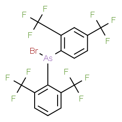 ChemSpider 2D Image | [2,4-bis(trifluoromethyl)phenyl]-[2,6-bis(trifluoromethyl)phenyl]-bromo-arsane | C16H6AsBrF12