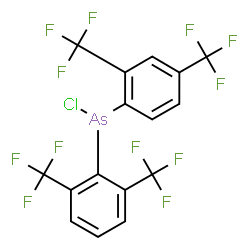 ChemSpider 2D Image | [2,4-bis(trifluoromethyl)phenyl]-[2,6-bis(trifluoromethyl)phenyl]-chloro-arsane | C16H6AsClF12
