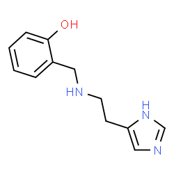 ChemSpider 2D Image | 2-({[2-(1H-Imidazol-4-yl)ethyl]amino}methyl)phenol | C12H15N3O