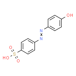 ChemSpider 2D Image | 4-[(4-Hydroxyphenyl)diazenyl]benzenesulfonic acid | C12H10N2O4S