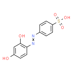 ChemSpider 2D Image | 4-[(2,4-Dihydroxyphenyl)diazenyl]benzenesulfonic acid | C12H10N2O5S