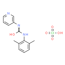 ChemSpider 2D Image | 1-(2,6-Dimethylphenyl)-3-(3-pyridinyl)urea perchlorate (1:1) | C14H16ClN3O5