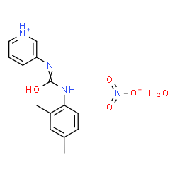 ChemSpider 2D Image | 3-{[(2,4-Dimethylphenyl)carbamoyl]amino}pyridinium nitrate hydrate (1:1:1) | C14H18N4O5