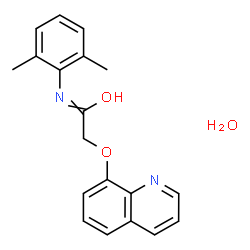 ChemSpider 2D Image | N-(2,6-Dimethylphenyl)-2-(8-quinolinyloxy)acetamide hydrate (1:1) | C19H20N2O3