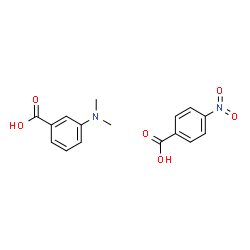 ChemSpider 2D Image | 3-(Dimethylamino)benzoic acid - 4-nitrobenzoic acid (1:1) | C16H16N2O6