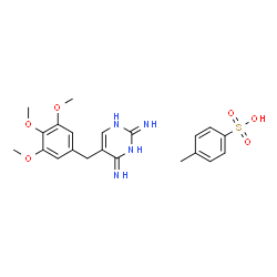 ChemSpider 2D Image | 5-(3,4,5-Trimethoxybenzyl)-2,4-pyrimidinediamine 4-methylbenzenesulfonate (1:1) | C21H26N4O6S