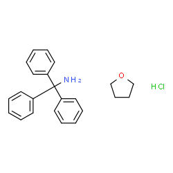 ChemSpider 2D Image | 1,1,1-Triphenylmethanamine - tetrahydrofuran hydrochloride (1:1:1) | C23H26ClNO