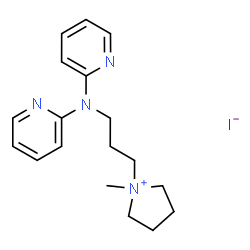 ChemSpider 2D Image | 1-[3-(Di-2-pyridinylamino)propyl]-1-methylpyrrolidinium iodide | C18H25IN4