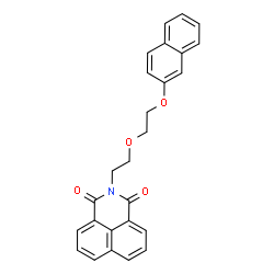 ChemSpider 2D Image | 2-{2-[2-(2-Naphthyloxy)ethoxy]ethyl}-1H-benzo[de]isoquinoline-1,3(2H)-dione | C26H21NO4