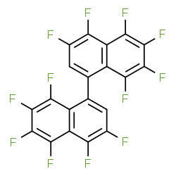 ChemSpider 2D Image | 1,2,3,4,5,6-hexafluoro-8-(3,4,5,6,7,8-hexafluoro-1-naphthyl)naphthalene | C20H2F12