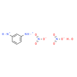 ChemSpider 2D Image | (3-azaniumylphenyl)ammonium dinitrate hydrate | C6H12N4O7