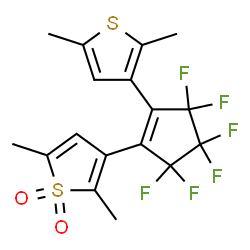 ChemSpider 2D Image | 3-[2-(2,5-dimethyl-3-thienyl)-3,3,4,4,5,5-hexafluoro-1-cyclopentenyl]-2,5-dimethyl-thiophene 1,1-dioxide | C17H14F6O2S2