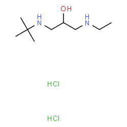 ChemSpider 2D Image | 1-(Ethylamino)-3-[(2-methyl-2-propanyl)amino]-2-propanol dihydrochloride | C9H24Cl2N2O