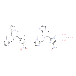 ChemSpider 2D Image | boric acid; 1-(1-methylimidazol-2-yl)-N-[(1-methylimidazol-2-yl)methyl]-N-[(1-methyl-4-nitro-imidazol-2-yl)methyl]methanamine | C30H43BN16O7