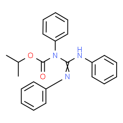 ChemSpider 2D Image | isopropyl N-(N,N'-diphenylcarbamimidoyl)-N-phenyl-carbamate | C23H23N3O2