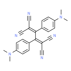 ChemSpider 2D Image | 2,3-bis(4-dimethylaminophenyl)buta-1,3-diene-1,1,4,4-tetracarbonitrile | C24H20N6