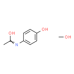 ChemSpider 2D Image | N-(4-hydroxyphenyl)acetimidic acid; methanol | C9H13NO3