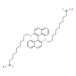ChemSpider 2D Image | 11-[[1-[2-(11-hydroxy-11-oxo-undecoxy)-1-naphthyl]-2-naphthyl]oxy]undecanoic acid | C42H54O6