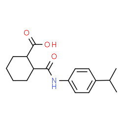 ChemSpider 2D Image | 2-[(4-Isopropylphenyl)carbamoyl]cyclohexanecarboxylic acid | C17H23NO3