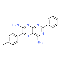 ChemSpider 2D Image | 6-(4-Methylphenyl)-2-phenyl-4,7-pteridinediamine | C19H16N6