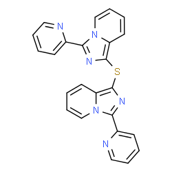 ChemSpider 2D Image | 1,1'-Sulfanediylbis[3-(2-pyridinyl)imidazo[1,5-a]pyridine] | C24H16N6S