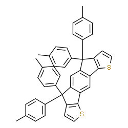 ChemSpider 2D Image | 4,4,6,6-Tetrakis(4-methylphenyl)-4,6-dihydrothieno[3',2':6,7]-s-indaceno[1,2-b]thiophene | C44H34S2