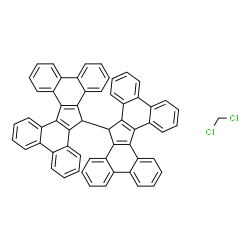 ChemSpider 2D Image | 17H,17'H-17,17'-Bidibenzo[4,5:6,7]indeno[1,2-l]phenanthrene - dichloromethane (1:1) | C59H36Cl2