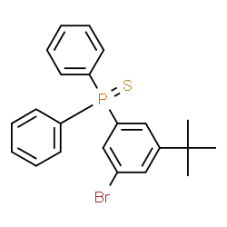ChemSpider 2D Image | [3-Bromo-5-(2-methyl-2-propanyl)phenyl](diphenyl)phosphine sulfide | C22H22BrPS