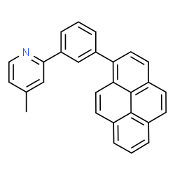 ChemSpider 2D Image | 4-Methyl-2-[3-(1-pyrenyl)phenyl]pyridine | C28H19N