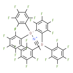 ChemSpider 2D Image | (Acetonitrile){2-[bis(pentafluorophenyl)boryl]-3,4,5,6-tetrafluorophenyl}bis(pentafluorophenyl)boron | C32H3B2F24N
