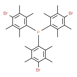 ChemSpider 2D Image | Tris(4-bromo-2,3,5,6-tetramethylphenyl)phosphine | C30H36Br3P