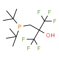 ChemSpider 2D Image | 2-{[Bis(2-methyl-2-propanyl)phosphino]methyl}-1,1,1,3,3,3-hexafluoro-2-propanol | C12H21F6OP