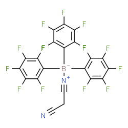 ChemSpider 2D Image | (Malononitrile-kappaN~1~)[tris(pentafluorophenyl)]boron | C21H2BF15N2