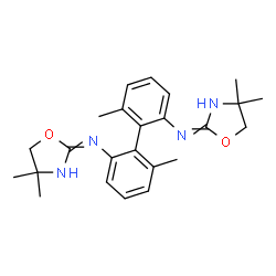ChemSpider 2D Image | N,N'-Bis(4,4-dimethyl-4,5-dihydro-1,3-oxazol-2-yl)-6,6'-dimethyl-2,2'-biphenyldiamine | C24H30N4O2