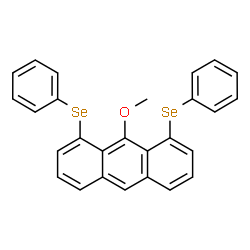 ChemSpider 2D Image | 9-Methoxy-1,8-bis(phenylselanyl)anthracene | C27H20OSe2