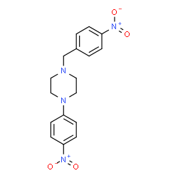 ChemSpider 2D Image | 1-(4-Nitrobenzyl)-4-(4-nitrophenyl)piperazine | C17H18N4O4