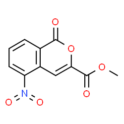 ChemSpider 2D Image | Methyl 5-nitro-1-oxo-1H-isochromene-3-carboxylate | C11H7NO6